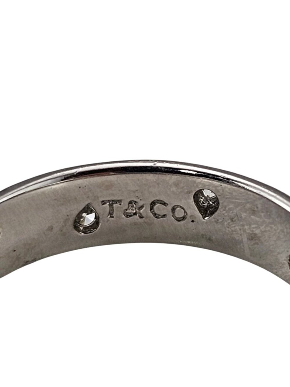 Tiffany & Co. Etoile Platinum and Diamond Band Ring Size 6.25 #25403 - Picture 7 of 9